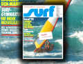 Robby Naish und seine Freundin Bitsy Kelly surfen auf dem Cover in trauter Zweisamkeit durch die Brandung, fotografiert von Michael Garff