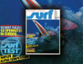 "Soaring high over Lake Garda" – Robby Naish takes to the skies on the cover, photographed by Dominique Merz