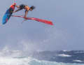 However, Lennart Neubauer isn’t just a freestyle ace – the Greek-German windsurfing talent is also making great strides in wave riding.