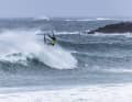 Miguel had everything under control and put on a spectacular display of wave riding in every heat, including manoeuvres on the lip.