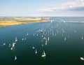 According to the organisers, around 300 sailing yachts and motorboats came to the Sund