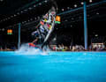 Freestyle world champion Lennart Neubauer puts on a spectacular display on the XXL pool.