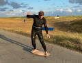 The balance board is ideal for training balance and coordination