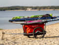 The long drawbar makes it possible to transport boards.