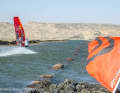 During the first runs, the wind was not yet optimal for the speed channel in Lüderitz - too little and too westerly
