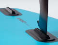With the Slingshot SUP winder, the fin box is glued under the board. A centre fin can then be mounted in this box