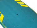 The board has built-in strap plugs, but the straps must be purchased separately