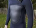 Smooth-skin neoprene was used in the torso and head area, which noticeably reduces wind chill