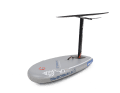 The foil is attached directly to the deck plate, so the foil mast goes through the board