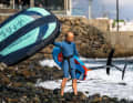 If you use a hip leash for the wing, you have your hands free when paddling