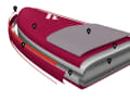 In inflatables, threads inside hold the top and bottom together