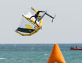 Francesco Cappuzzo aus Italien ist nicht nur im Slalom weltklasse, er hat auch Freestyle-Skills
