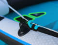 When hooked in, the rope extends to the previously set length