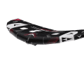Segmentation along the front tube is intended to provide more stability and control
