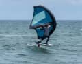 After crossing the crest of the wave, actively push the bow down with the front leg, i.e. extend the "landing gear" again...