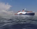 Bis zu 90 Wissenschaftler können auf der "Polarstern II" wohnen und forschen.