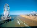The fifty metre high Skyview de Pier Ferris wheel offers a clear view of the North Sea and Scheveningen beach from its unique location on the pier