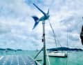 To deliver high output, solar panels require
a large, shaded-free area, whereas a wind turbine takes up very little space.