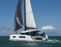 Clear lines. The design looks powerful and beefy. The sailing characteristics match this