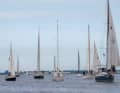 Dans la baie de Wismar, la flotte a pris le départ du marathon de la Baltique, répartie en quatre groupes.
