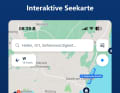La mappa viene salvata integralmente sul dispositivo e funziona anche senza copertura di rete mobile.