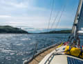 Scotland ahead! The Davaar Island beacon marks the entrance to Campbeltown Loch