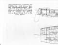L'incrociatore a gommone di 20 m² è stato progettato dall'ingegnere navale Adolf Harms. Disegno di costruzione e arredamento in scala 1:60.