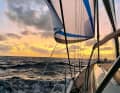 Sunsets also appeared on the horizon during the crossing