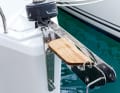Versatile: The anchor bracket is also a step and serves as a bowsprit for the gennaker
