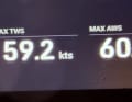 60 knots on the wind display.