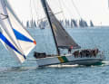 Les quatre premières heures de la régate étaient encore prometteuses avec un vent de neuf à dix nœuds. Ici, "Nice" de Marco Malgara - vainqueur de la classe Maxi lors du 151 Miglia Trofeo Cetilar de cette année.