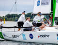Steuermann Tobias Schadewaldt und das NRV-Team agierten vor Travemünde meisterlich