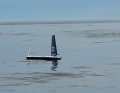 The Sailbuoy sailing drone on the Baltic Sea north of the Kriegers Flak wind farm