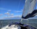 La “Soggy Dollar” in rotta verso Helgoland.