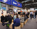 An eager audience at the presentations on our stand at last year's boot.