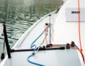 Clever detail solutions: The genoa's hoisting point can be adjusted up to the coachroof - good for tight turning angles