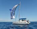 Uno spinnaker ad ala di Istec o Oxley ha i suoi punti di forza sulle rotte profonde e funziona molto bene con l'autopilota.