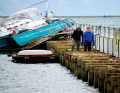 Zero hour after the storm: the damaged items are still lying on top when the jetty is measured for renovation