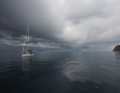 Un rouleau de nuages annonce un orage