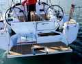 Storage compartments at the stern keep things tidy. The bathing platform is only available as an optional extra