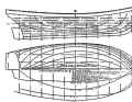 L'ostréiculteur avait peu de tirant d'eau et de lest intérieur, mais il était très large et stable sur sa route | Dessin : Yacht Archives