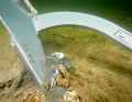 It usually grips as soon as it touches the ground and digs in very well