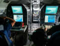 In einem Simulator trainiert der U.S. Coast Guard anhand von Videoaufzeichnungen künftige Einsätze.