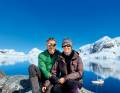 Strong team. The experienced skipper and owner couple from Austria on shore leave