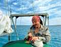 La longue ligne de pêche a déjà fait ses preuves. Elle est presque toujours dehors