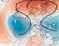 Des zones de haute pression au-dessus de la Scandinavie et des pays baltes se sont reliées entre elles et forment ce que l'on appelle un anticyclone en oméga. Les dépressions n'ont pratiquement plus aucune chance d'influencer les zones de navigation en mer du Nord et en mer Baltique.