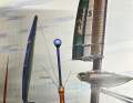 Lo sguardo artistico di Robbert Das si protendeva tanto verso il futuro quanto verso il passato. Già nel 1982, infatti, disegnava yacht da regata con carene alari e vele ad ala rigida.