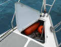 Not so small, but still fine: the anchor locker also holds lines and fenders