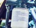 On Volvo, the hand pump for bleeding is located above the filter on the engine