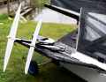 Flying is made possible thanks to the wings on the centreboard and rudder